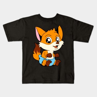 Kawaii Baby Fox Kids T-Shirt